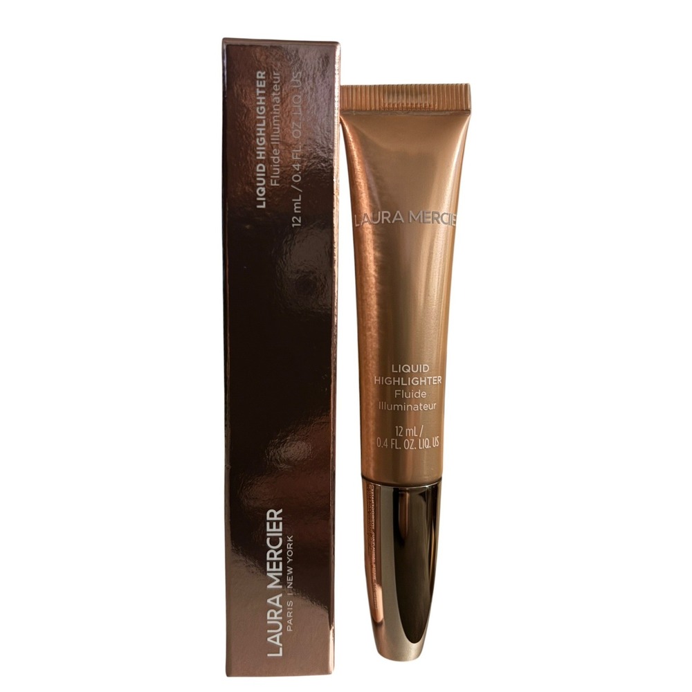 Laura Mercier Liquid Highlighter Gold Glow 12ml 0.4oz Fluide Illuminateur NIB
